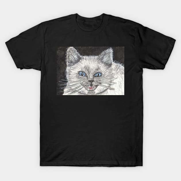 Siamese kitten cat T-Shirt by SamsArtworks